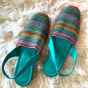 Karen Scott multicolored sling back shoes 7 - 7.5
